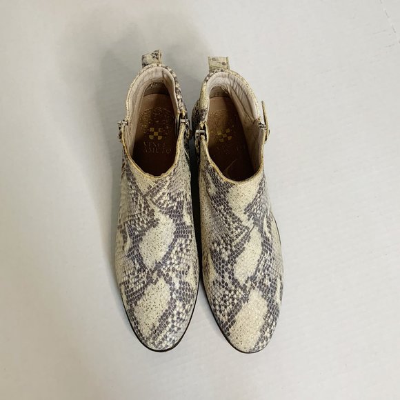 Vince Camuto Suede Snakeskin Booties Size 7 - Picture 9 of 9